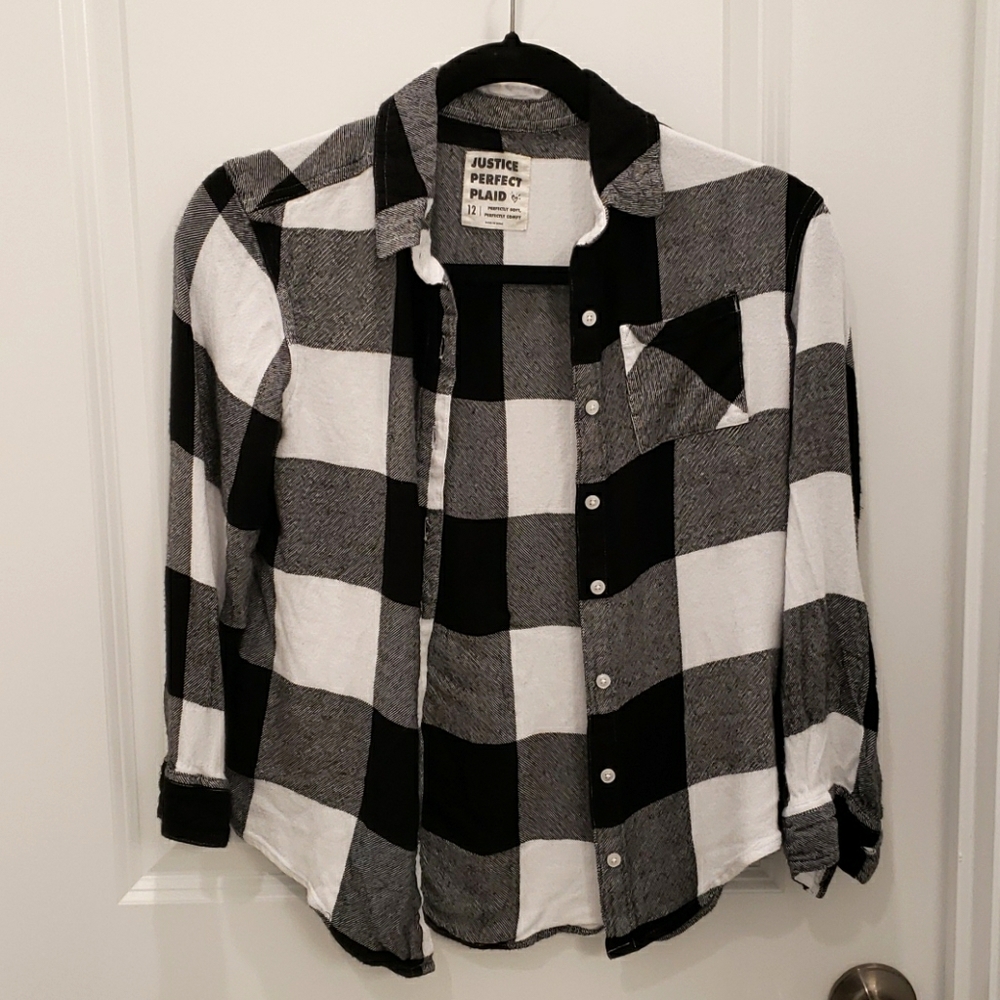 Girls plaid L/S shirt